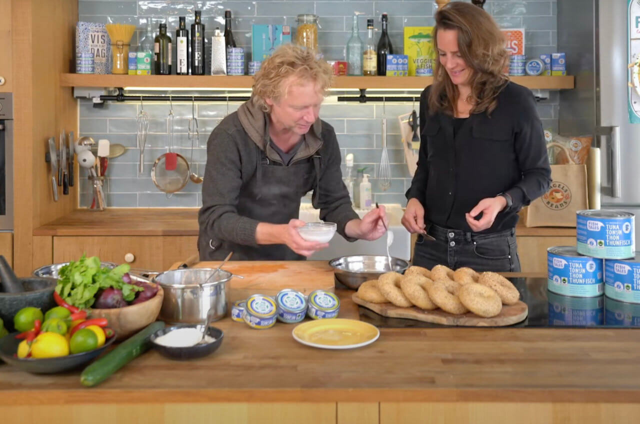 Bart van Olphen aan het koken.